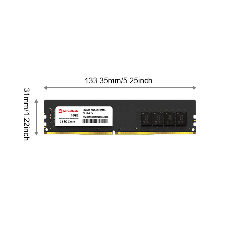Microflash DDR4 High-Speed Memory 8GB/16GB/32GB | Ultimate Gaming & Productivity Upgrade | Reliable, Low-Latency Performance