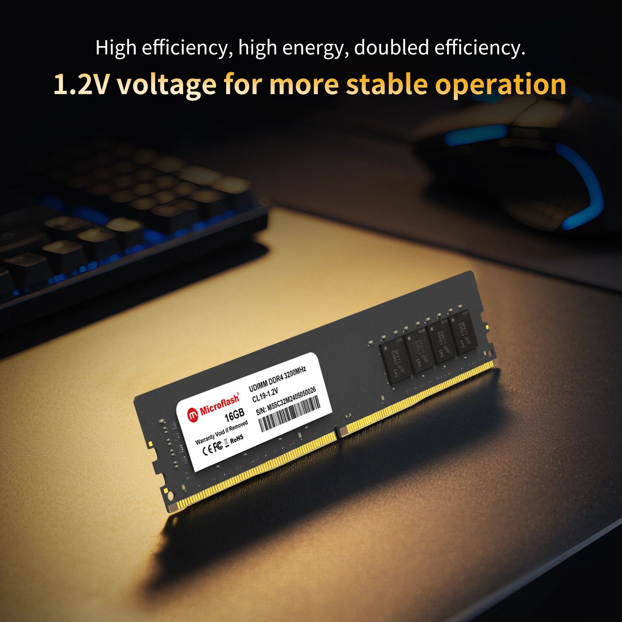 Microflash DDR4 Up to 3200MHz 8GB/16GB/32GB UDIMM
