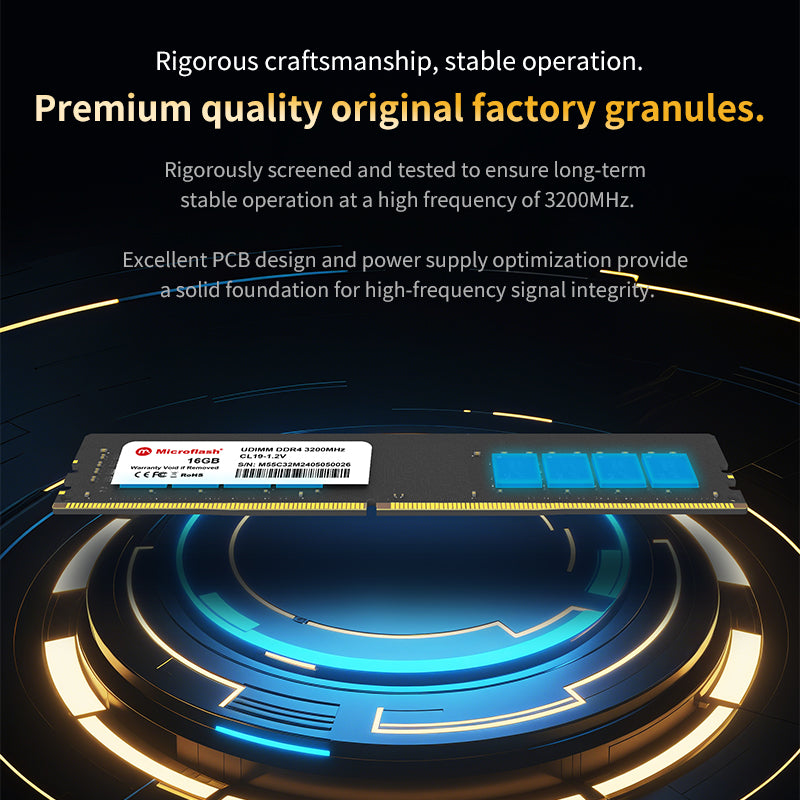 Microflash DDR4 High-Speed Memory 8GB/16GB/32GB | Ultimate Gaming & Productivity Upgrade | Reliable, Low-Latency Performance