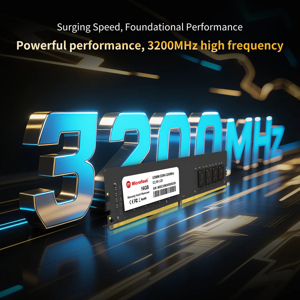 Microflash DDR4 Up to 3200MHz 8GB/16GB/32GB UDIMM