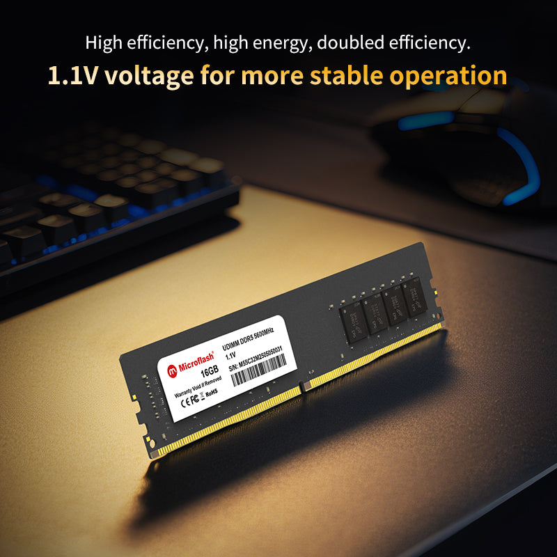 Microflash DDR5 High-Speed Memory 16GB/32GB | Ultimate Gaming & Productivity Upgrade | Reliable, Low-Latency Performance