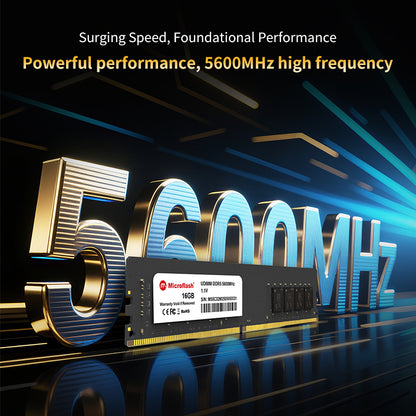Microflash DDR5 High-Speed Memory 16GB/32GB | Ultimate Gaming & Productivity Upgrade | Reliable, Low-Latency Performance