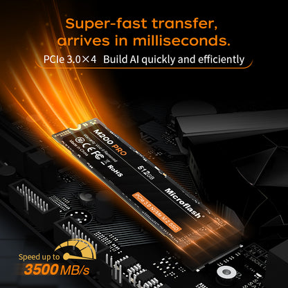Microflash PCIe 3.0 NVMe Solid State Drive 256GB–2TB | High-Speed Storage Upgrade | Reliable & Durable Performance