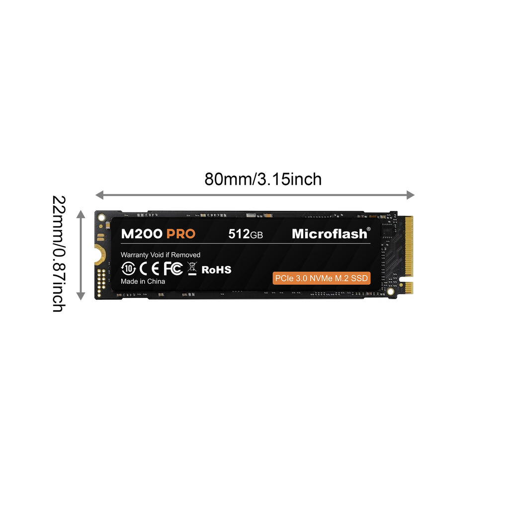 Microflash M200 PRO M.2 NVMe PCIe 3.0 SSD Up to 3500MB/s