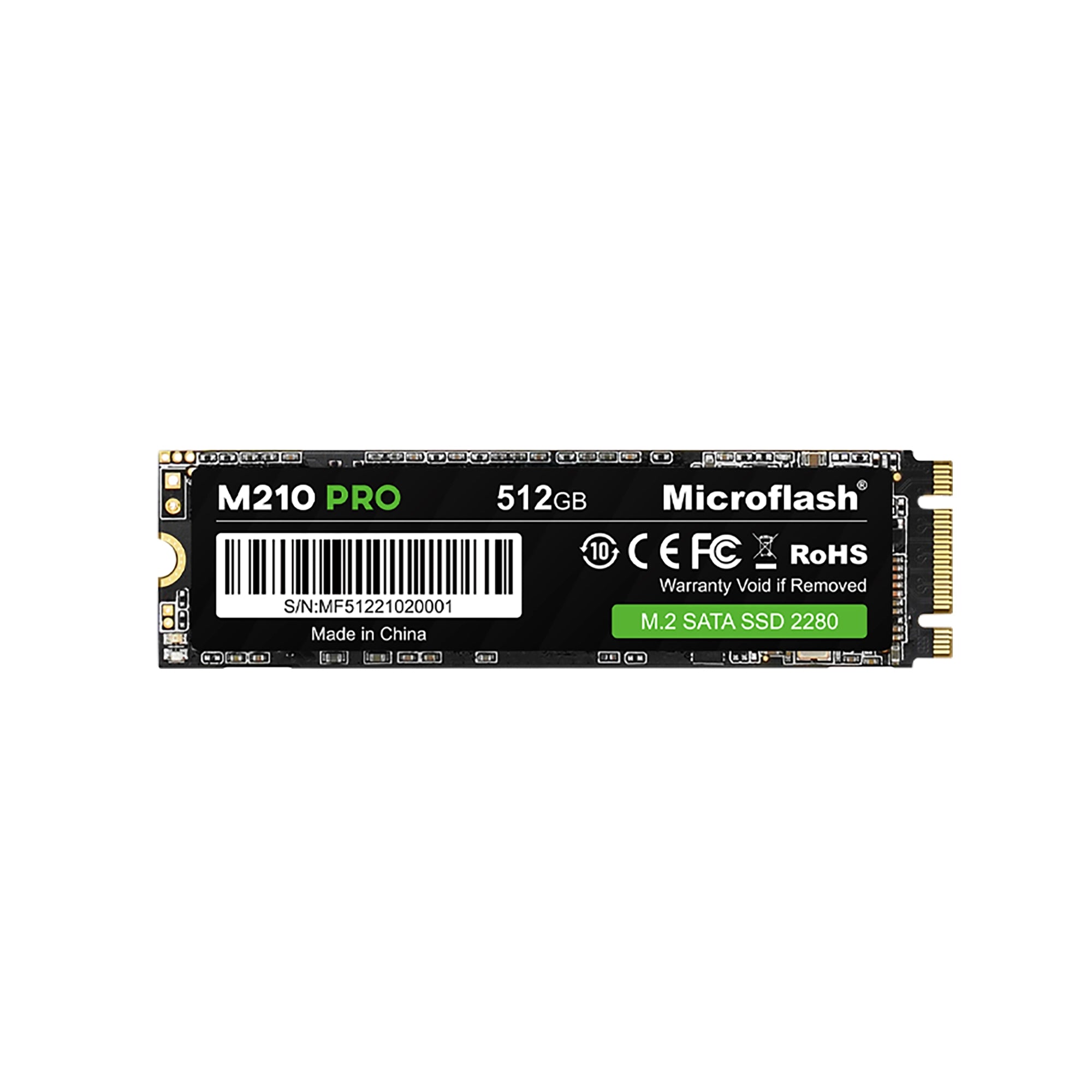 Microflash M210 PRO M.2 SATA III SSD Up to 550MB/s Main image