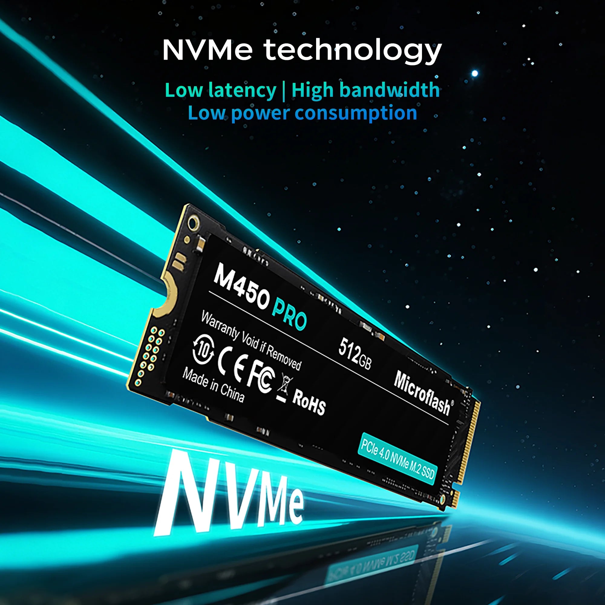 Microflash M450 PRO M.2 NVMe PCIe 4.0 SSD Up to 5000MB/s Secondary image