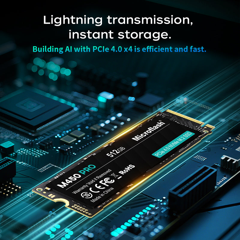 Microflash M450PRO PCIe 4.0 NVMe SSD 512GB–2TB | High-Speed Storage Upgrade | Reliable & Durable Performance