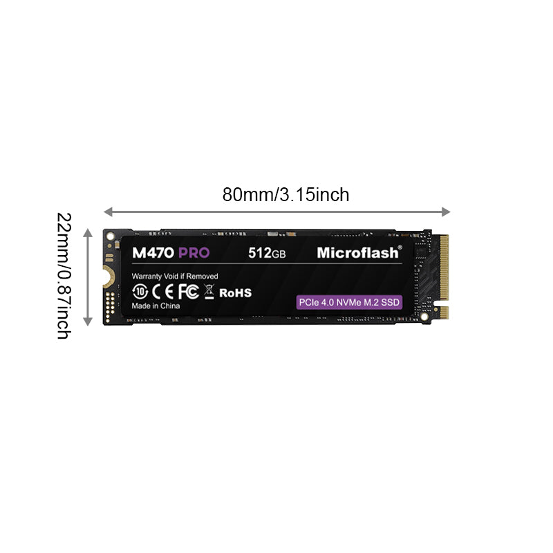 Microflash M470PRO PCIe 4.0 NVMe SSD 1TB–4TB | Flagship Ultra-Speed Storage | Maximum Performance