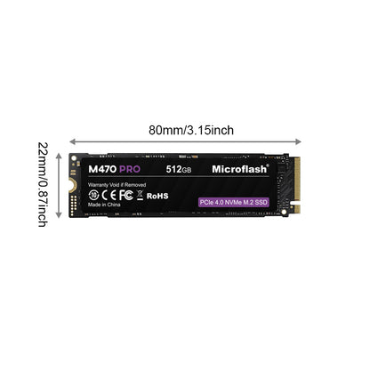Microflash M470PRO PCIe 4.0 NVMe SSD 1TB–4TB | Flagship Ultra-Speed Storage | Maximum Performance