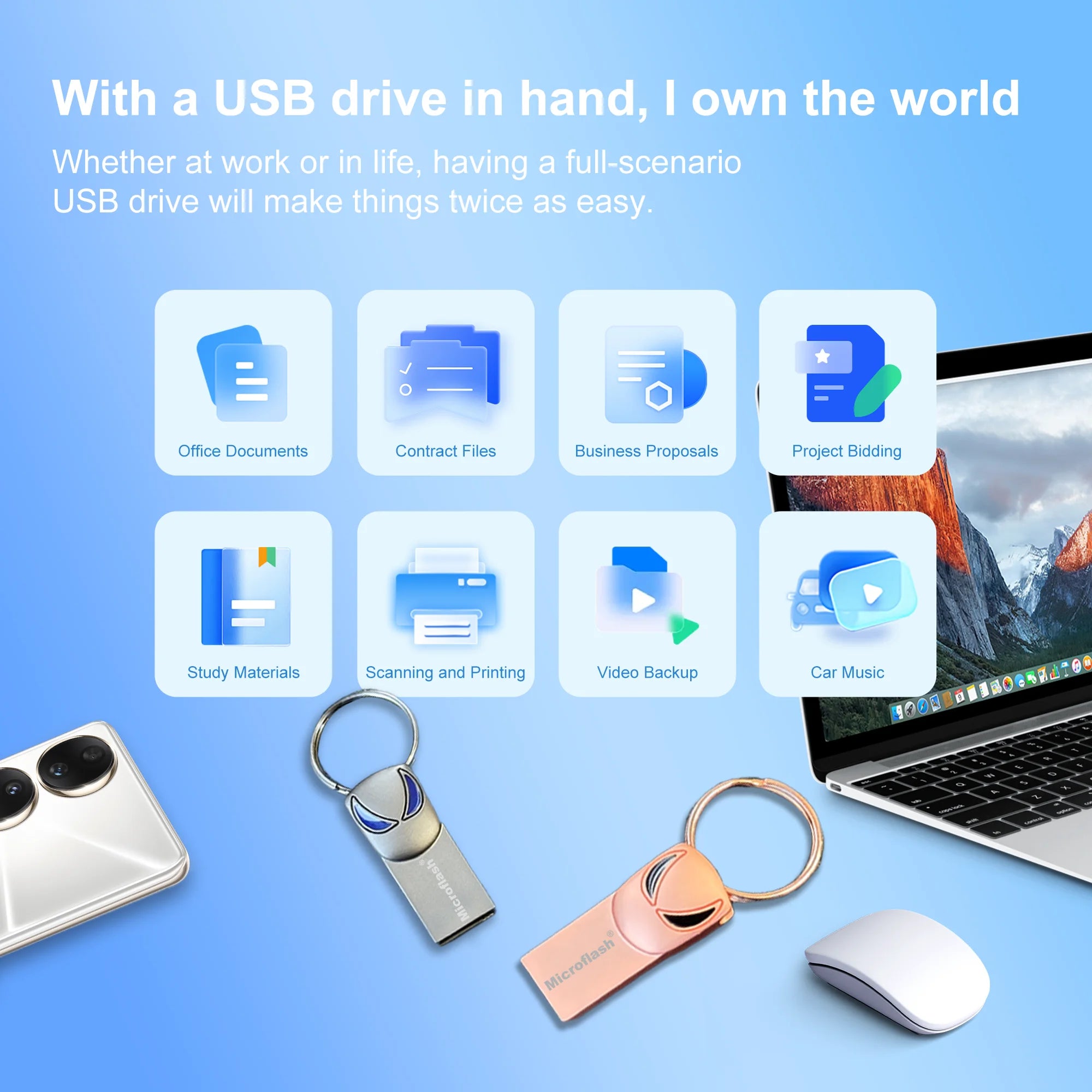 Microflash MD301 USB 3.0 Flash Drive USB Stick Secondary image